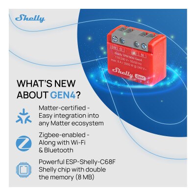 Shelly 1PM Mini Gen4 Smart Relay