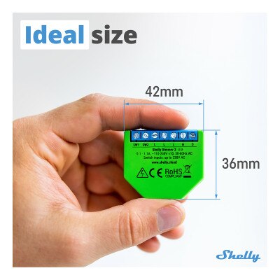 Shelly Wi-Fi Dimmer 2 Smart Relay, No Neutral