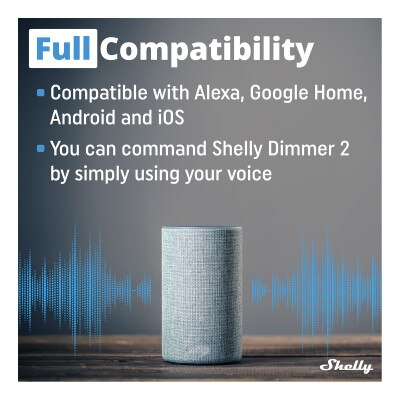 Shelly Wi-Fi Dimmer 2 Smart Relay, No Neutral