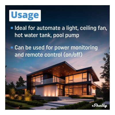 Shelly Wave 1PM US Z-Wave 800 & Z-Wave LR Relay Module with Power Monitoring