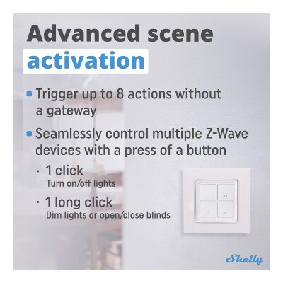 Shelly Wave i4 DC US Multi-Input Module, Z-Wave 800 & Z-Wave LR
