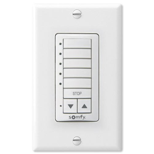 Somfy Decoflex Wirefree RTS Wall Switch, 5-Channel, White