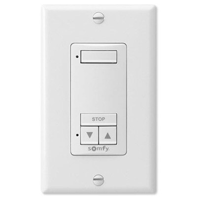 Somfy DecoFlex Wirefree RTS Wall Switch, 1-Channel, White (Open Box)