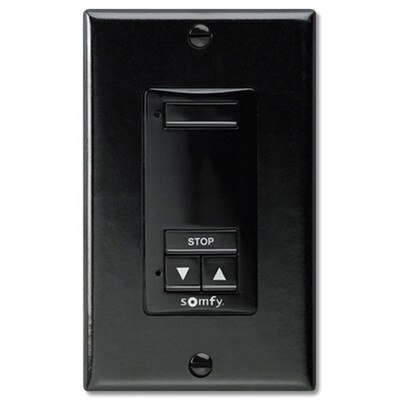 Somfy DecoFlex Wirefree RTS Wall Switch, 1-Channel, Black