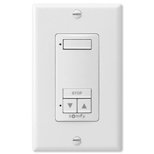 Somfy DecoFlex Wirefree RTS Wall Switch, 1-Channel, White