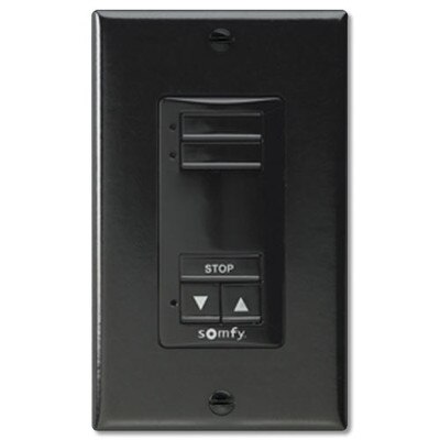 Somfy DecoFlex WireFree RTS Wall Switch, 2-Channel, Black