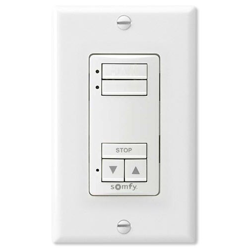 Somfy DecoFlex WireFree RTS Wall Switch, 2-Channel, White