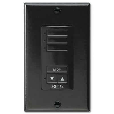 Somfy DecoFlex WireFree RTS Wall Switch, 3-Channel, Black