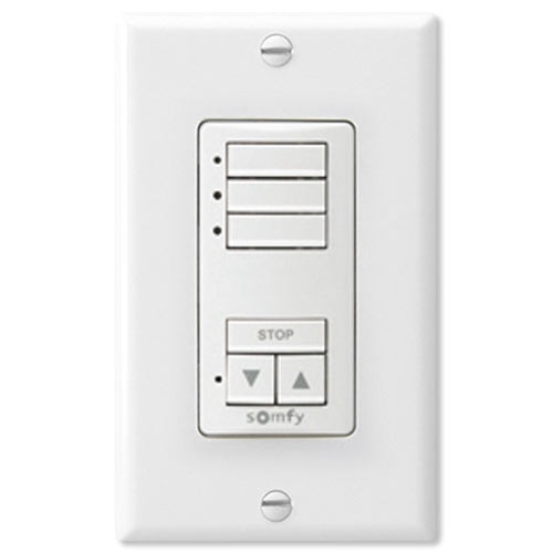 Somfy DecoFlex WireFree RTS Wall Switch, 3-Channel, White