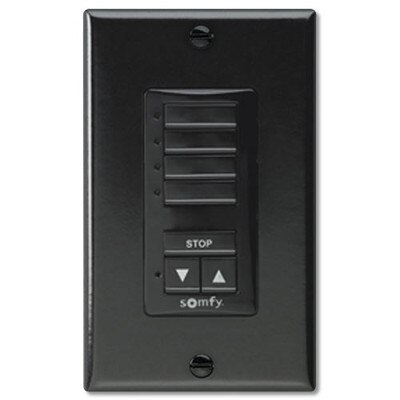 Somfy DecoFlex WireFree RTS Wall Switch, 4-Channel, Black