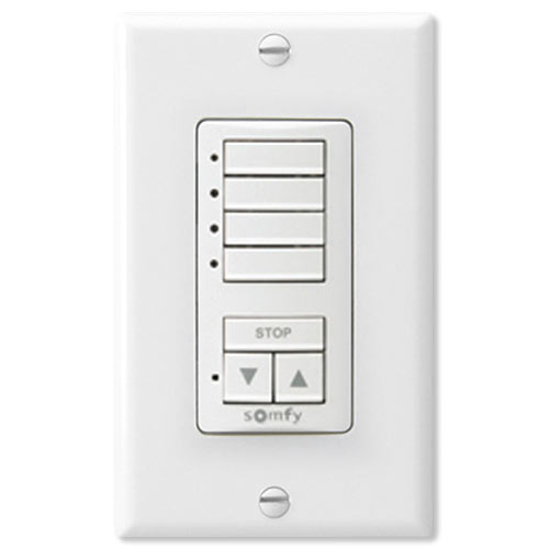 Somfy DecoFlex WireFree RTS Wall Switch, 4 Channel