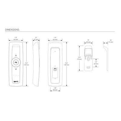 Somfy Situo RTS Pure II Remote, 1 Channel