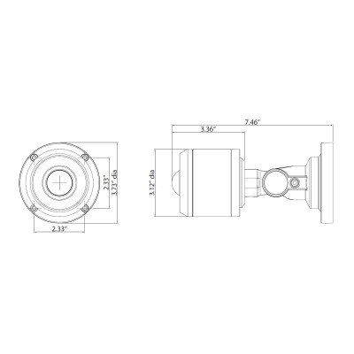 Speco 4MP HD-TVI Bullet IP Camera with Flexible Intensifier, 1.8mm Fixed Board Lens and Junction Box