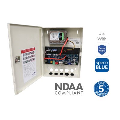 Speco 5MP H.265 Hybrid Wall Mount DVR with Smart Analytics and 1 SATA Port, 6 Channel