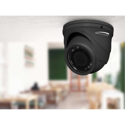 Speco 4MP HD-TVI Mini IR Turret Camera, Dark Gray
