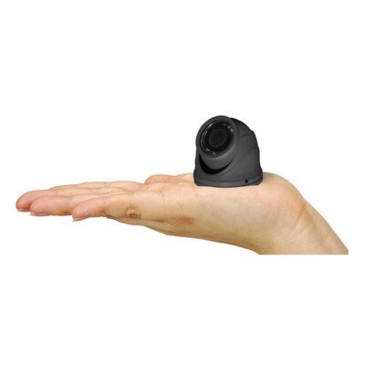Speco 4MP HD-TVI Mini IR Turret Camera, Dark Gray