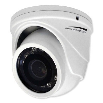Speco 4MP HD-TVI Mini IR Turret Camera, White