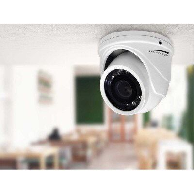 Speco 4MP HD-TVI Mini IR Turret Camera, White