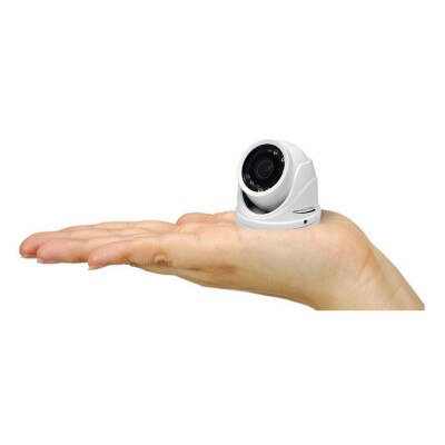 Speco 4MP HD-TVI Mini IR Turret Camera, White