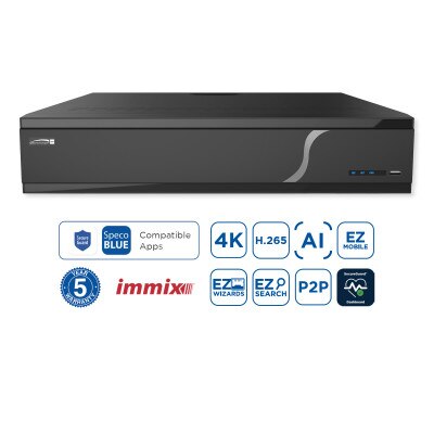 Speco 32-Channel 4K NVR with Facial Recognition and Smart Analytics