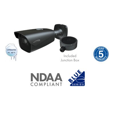 Speco 4MP Flexible Intensifier IP Bullet Camera with Analytics and Junction Box, 2.8-12mm Motorized Lens