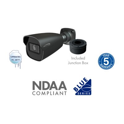 Speco 4MP Flexible Intensifier IP Bullet Camera with Analytics and Junction Box, 2.8mm Fixed Lens