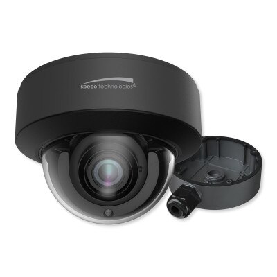 Speco 4MP Flexible Intensifier IP Dome Camera with Analytics and Junction Box, 2.8-12mm Motorized Lens