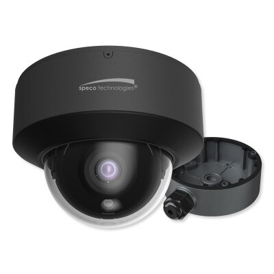 Speco 4MP Flexible Intensifier IP Dome Camera with Analytics and Junction Box, 2.8mm Fixed Lens