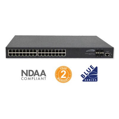 Speco 36-Port Managed Gigabit Switch with 32-ports PoE and 4xSFP Uplink