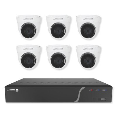 Speco Zip Kit: 8-Channel NVR With 6 Dome Cameras, 2TB