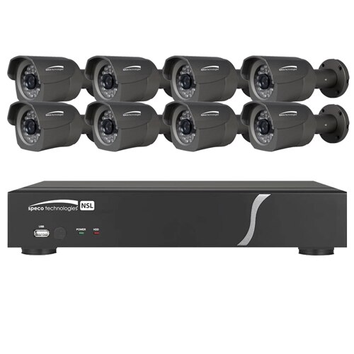 Speco Zip Kit: 8-Channel NVR with 8 Bullet Cameras