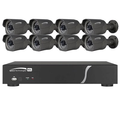 Speco Zip Kit: 8-Channel Network Video Recorder (NVR) & 8 Bullet Cameras