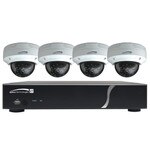 Speco HD-TVI Kit: 4-Channel Digital Video Recorder (DVR) with 4 Dome Cameras