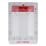 STI Stopper II Fire Alarm Cover With Spacer, Fire Label