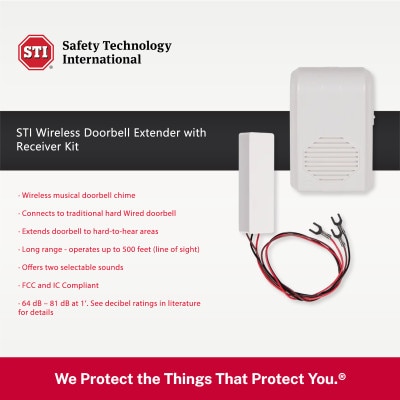 STI Wireless Doorbell Extender with Receiver Kit