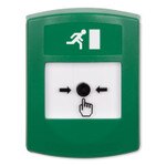 STI Global ReSet Indoor Only Key-to-Reset Push Button with Running Man Icon, No Cover, Green