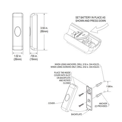 STI Wireless Door Chime Kit with Voice Receiver