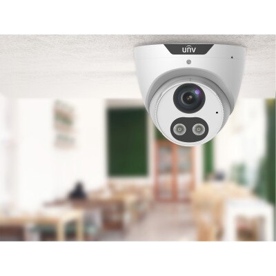 Uniview 4MP HD Tri-Guard Dual-Light Turret Camera, 2.8mm Fixed Lens