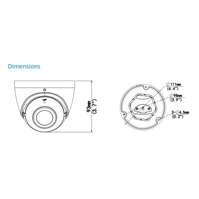 Uniview 8MP HD Wide Angle Intelligent IR Fixed Eyeball Network Camera