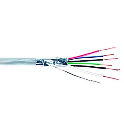 Communication Security Wire, 22AWG, 6C, Shielded, 500 Ft.