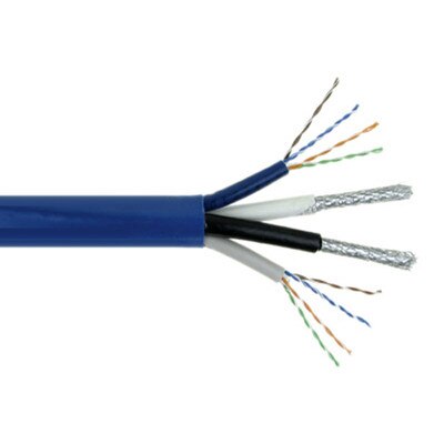 Bundled Cable (2 RG6 Coax, 2 Cat6), 500 Ft., Jacketed