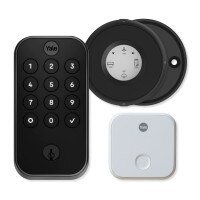 Yale/Linxura Kit with Yale Pro 2 Keyed Keypad Lock, Linxura Wi-Fi Smart Controller, and Mount