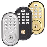 Yale Assure Lock Push Button Deadbolt, Connected by August, Lifetime Brass