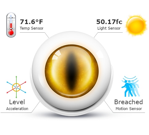 FIBARO Motion Sensor contains 4 sensors in one, Temperature Sensor, Light Sensor, Acceleration/Vibration sensor, and Motion Sensor