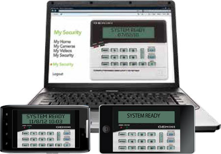 Image of Napco Gemini iRemote Virtual Keypad in use