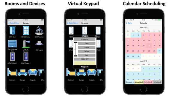 Screenshots of PCS PulseWorx Gateway App on Smart Phone