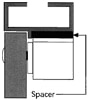 Image of Seco-Larm Enforcer Plate Spacer in use.