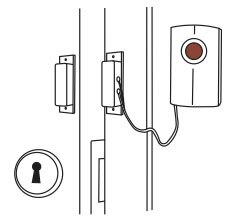 Bellman Visit Magnetic Switch for Door/Window Example: Mounted and Wired to a nearby door.