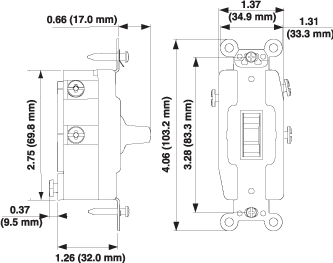 Leviton Motor Control Switch Dimensions