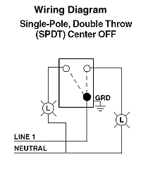 Leviton Single-Pole AC Quiet Toggle Switch, Momentary Contact, 15A, 120